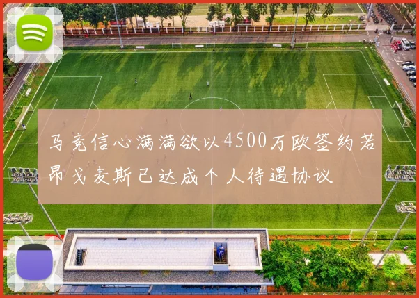 马竞信心满满欲以4500万欧签约若昂戈麦斯已达成个人待遇协议
